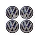 Наклейка VW на ковпаки (синя) (силікон) діам. 5х5