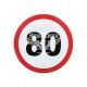 Наклейка обмежувач швидкості (80) діам.16