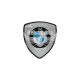 Наклейка логотип BMW в формі щита (силікон) 6х5,3