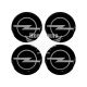 Наклейка Opel на ковпаки (чорна) (силікон) діам. 5х5