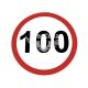 Наклейка обмежувач швидкості (100) діам.12,2
