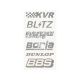 Наклейка з написом в ряд (KVR, BL-TZ, MAXI, BORLA, DUNLOP, BBS) (срібн.) 28х14
