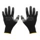 Рукавиці робочі (Intertool) 8" (синтетична, чорного кольору, з поліуритановим покриттям)