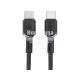 Кабель для зарядки моб. телеф. Type-C to Type-C (Brevia) 2м. чорний, 60W, Zip