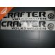 Наклейка на бік авто з написом CRAFTER (срібна) 96х15