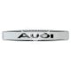 Наклейка з написом Audi (срібне тло) (силікон) 12х2,2