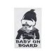 Наклейка з написом Baby On Board (чорна) 15х9,5