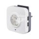 Перехідник розетка Legrand 2К+З 16 А 250 В 2xUSB з підставкою для телефону (694671)