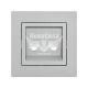 Розетка комп'ютерна подвійна Lezard Vesna RJ45 CAT5, платина (742-3588-141)