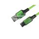 Кабель для зарядки моб. телеф. USB-A to Type-C (Armer) 1м. зелений (ARM-MC007)