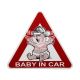 Наклейка з написом Baby In Car 15,3х13,5 (3-26)