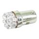 Лампочка 1-но конт. груша біла LED 12V 9-діодів P21W BA15s (Solar) (к-т.-4шт.) (LF171_P)