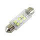 Лампочка 2-ох цокольна LED T11_C5W LEDS біла 6-діодів 24V-5Вт SV8.5-8 39мм. (Solar) (упак.-10шт.) (LS364_P)