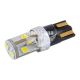 Лампочка без цоколя LED T10_W5W SMD біла 10-діодів 250lm. 12V W2.1x9.5d CANbus (Solar) (к-т.-2шт.) (SL1342)