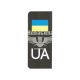 Наклейка UA номерного знаку чорна 9,5х4см. (1-23)