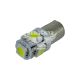 Лампочка з цоколем LED T4W SMD біла 5-діодів 12V-4Вт BA9s (Solar) (упак.-10шт.) (LS246_P)