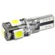 Лампочка без цоколя LED T10_W5W SMD біла 5-діодів 12V W2.1x9.5d (Solar) (упак.-10шт.) (LS258_P)