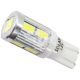 Лампочка без цоколя LED T10_W5W SMD біла 10-діодів 12V W2.1x9.5d (Solar) (упак.-10шт.) (LS287_P)