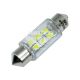 Лампочка 2-ох цокольна LED T11_C5W LEDS біла 6-діодів 24V-5Вт SV8.5-8 36мм. (Solar)(упак.-10шт.) (LS363_P)