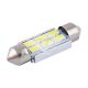 Лампочка 2-ох цокольна LED T11_C5W SMD біла 6-діодів 12V-5Вт SV8.5-8 36мм. CANbus (Solar) (к-т.-2шт.) (SL1360)