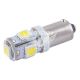 Лампочка з цоколем LED T8.5 SMD біла 5-діодів 24V-4Вт BA9s (Solar) (к-т.-2шт.) (SL2531)