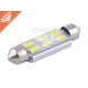 Лампочка 2-ох цокольна LED T11_C5W SMD біла 6-діодів 12V-5Вт SV8.5-8 41мм. CANbus (Solar) (к-т.-2шт.) (SL1361)