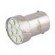 Лампочка 1-но конт. груша біла LED SMD 12V 8-діодів G18.5 BA15s (Solar) (к-т.-2шт.) (SL1380)