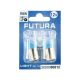 Лампочка 1-но конт. груша синя LED SMD 12V 6-діодів R8W BA15s (Futura) (к-т.-2шт.) (80812)