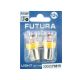 Лампочка 1-но конт. груша жовта LED SMD 12V 12-діодів R10W BA15s (Futura) (к-т.-2шт.) 95Lm (70815)