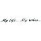 Наклейка з написом My Life... My Rules... 35х4 чорна (61-95)