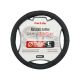 Чохол руля L шкіра чорний з червоною ниткою 39-41см. (CarLife) (SW246L)