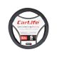 Чохол руля S шкіра чорний 35-37см. (CarLife) (SW234S)