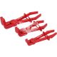 Затискачі кутові для зажиму партубків з рідиною (Yato) к-т. 3шт. (діаметрами до 13мм, 17мм, 32мм) (YT-08403)