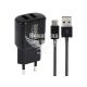 Зарядне для портативних пристроїв 220V (Brevia) 2USB-A, 12W (з кабелем USB-A - Type-C) (45012DUCB)