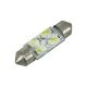 Лампочка 2-ох цокольна LED T11_C5W SMD біла 4-діоди 24V-5Вт SV8.5-8 36мм. (Solar) (упак.-10шт.) (LS271_P)