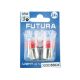 Лампочка 1-но конт. черешня червона LED SMD 24V 6-діодів R5W BA15s (Futura) (к-т.-2шт.) (50824)