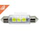 Лампочка 2-ох цокольна LED T11_C5W SMD біла 3-діоди 12V-5Вт SV8.5-8 39мм. (Solar) (упак.-10шт.) (LS255_P)