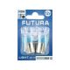 Лампочка 1-но конт. черешня синя LED SMD 12V 6-діодів R5W BA15s (Futura) (к-т.-2шт.) (50812)