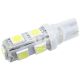 Лампочка без цоколя LED T10_W5W SMD біла 9-діодів 12V W2.1x9.5d (Solar) (упак.-10шт.) (LS277_P)