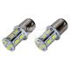 Лампочка 2-ох конт. груша біла LED SMD 12V 13-діодів P21/5W S25/BAY15D (Zollex) (к-т.-2шт.) (16046)