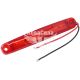 Ліхтар габаритний універсальний (Auto Light) LED 12-24V короткий 12-діодів 100х15мм. червоний (AL-0040-R)