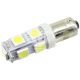 Лампочка з цоколем LED T4W SMD біла 9-діодів 12V-4Вт BA9s (Solar) (упак.-10шт.) (LS278_P)