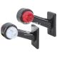 Ліхтар габаритний ріжок (Auto Light) LED 12-24V косий середній, білий/червоний (AL-0012-RW/WR)