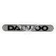 Наклейка з написом DAEWOO (срібне тло) (силікон) 14х1,8 (69-91)