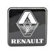 Наклейка з написом Renault (чорне тло) (силікон) 7х7 (71-63)