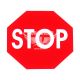 Наклейка з написом STOP (8 граней) 6х6 (6-53)