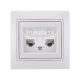 Розетка комп'ютерна подвійна Lezard Mira RJ45 CAT5, білий (701-0202-141)