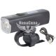 Фара велосипедна (Greys) LED 1500lm, 5000mAh, кріпл. на кермо, режим ближнього і дальнього світла, до 10 год. (GR10240)