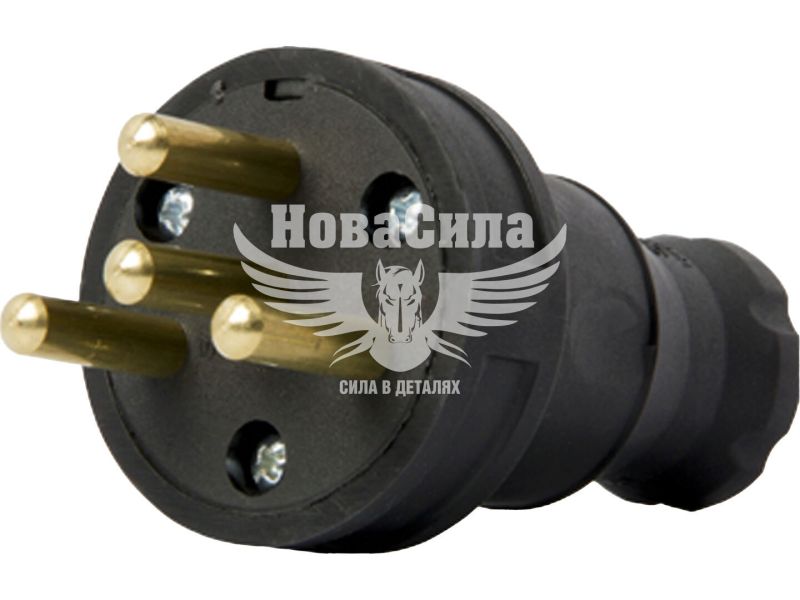 E.NEXT Силова вилка переносна каучукова e.plug.rubber.030.25, 4п. 25А