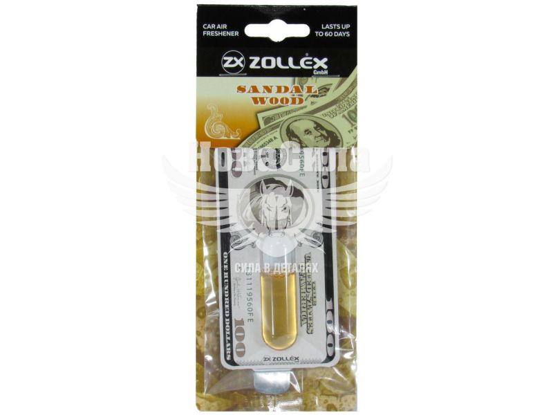 Ароматизатор (Zollex) Dollar Sandal Wood (рідкий картка) 5мл.
